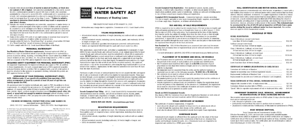 Texas Water Safety Act